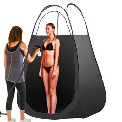 Yaheetech Portable Pop-up Sunless Tan Airbrush & Turbine Spray Tanning Tent/Booth Black