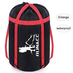 Uarter Waterproof Compression Sack Sleeping Bag Pack Storage Bags for Camping Black (M)