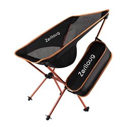 Zerllaug Folding Camping Chair, Lightweight Portable Backpacking Chair for Outdoor, Heavy Duty 2 ...