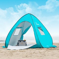 WolfWise UPF 50+ Easy Pop Up Beach Tent Instant Sun Shelter Tent Sunshade Baby Canopy