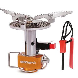 REDCAMP Mini Portable Camping Stove for Backpacking(Piezo Ignition), 3500w Ultralight for Propan ...