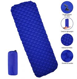 ENTOY Ultralight Sleeping Pad for Backpacking Compact Lightweight Self Inflating Camping Sleepin ...