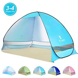 Amagoing Automatic Pop Up Beach Tent 3-4 Person Portable Cabana Instant Tent Beach Umbrella Anti ...