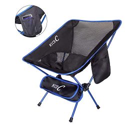 NiceC Camping Chair Ultralight Portable Folding with Two Storage bags and Carry Bag Compact & ...