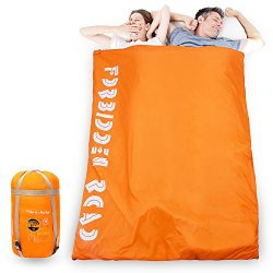 Forbidden Road Double Sleeping Bag 15 ℃/60 ℉ 2 Person Waterproof Lightweight Envelope Sleeping B ...