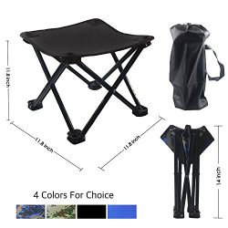 Kanchimi Light Folding Camping Stool, Sturdy Outdoor Folding Chair Slacker Chair for BBQ,Camping ...