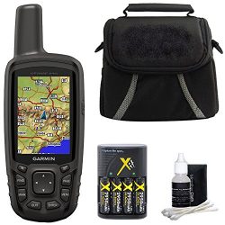 Garmin GPSMAP 64sc Handheld GPS 010-01199-30 w/ Compact Deluxe Gadget Bag Bundle