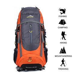 GOHYO Hiking Backpack 70L Huge Waterproof Ultra Lightweight Daypack Climbing Fishing Internation ...