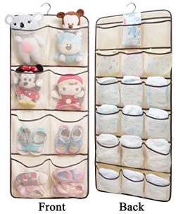 SLEEPING LAMB Dual-Sided Hanging Closet Organizer for Underwear, Stocking, Toiletries Accessorie ...