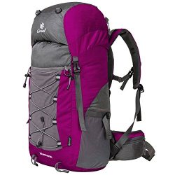 Coreal 50L Hiking Backpack Camping Rucksack Trekking Daypack Climbing Bag Pink