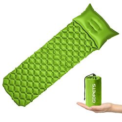 GDPETS Lightweight Sleeping Pad Waterproof Inflatable Air Camping Mat Portable Sleeping Bag Pill ...