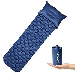 GDPETS Lightweight Sleeping Pad Waterproof Inflatable Air Camping Mat Portable Sleeping Bag Pill ...