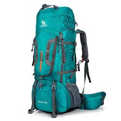 ONEPACK 80L Internal Frame Hiking Backpack for Women and Men, Climbing Backpack fit Outdoor Trav ...