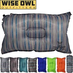 Wise Owl Outfitters Camping Pillow Lightweight & Self Inflating – Inflatable Foam & Air  ...