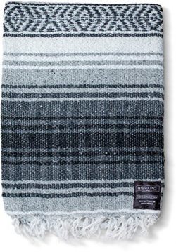 Mexican Blanket Authentic Falsa Thick Soft Woven Acrylic Serape for Yoga or as Beach Throw, Picn ...