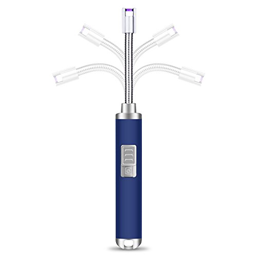 Candle Lighter Rechargeable Lighters Long – 360° Flexible Neck Plasma Electric Lighter Lon ...