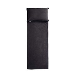 Lightweight Sleeping Bag Liner Sheet – Travel Sleeping Bag – Black – Hypoaller ...