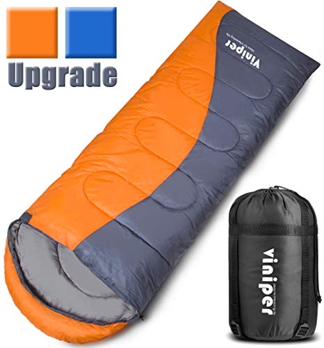 VINIPER Sleeping Bag, Comfort, Waterproof and Lightweight Envelope Sleeping Bag with Compression ...