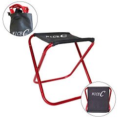 NiceC Portable Folding Stool Ultralight Camping Chair with Carry-Bag Heavy Duty for Outdoor, Cam ...