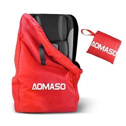 Aomaso Gate Check Travel Bag with Strap, Waterproof Backpack for Child Seats, Car Seats, Booster ...