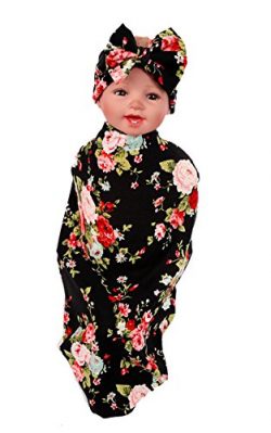 Baby Swaddle Blanket ,Patedan Hot Sleeping Bag and Headband Outfits Swaddling Hair Accessories