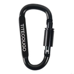 TITECOUGO Carabiner Keychain,Hook Clip Aluminum D-Ring Locking Flat D-Shape Lock Snap Backpack W ...