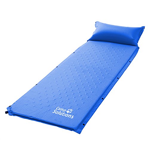 Self-Inflating Sleeping Pad, Air Camping Mat, Lightweight Foam Padding with Inflatable Pillow, L ...