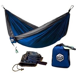 Greenlight Outdoor Double Camping Hammock with Tree Straps – Lightweight Nylon Portable Ha ...