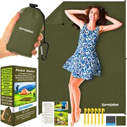 Kynetykon Waterproof Pocket Picnic Blanket – 55″x70″ Outdoor Camping Tarp, Com ...